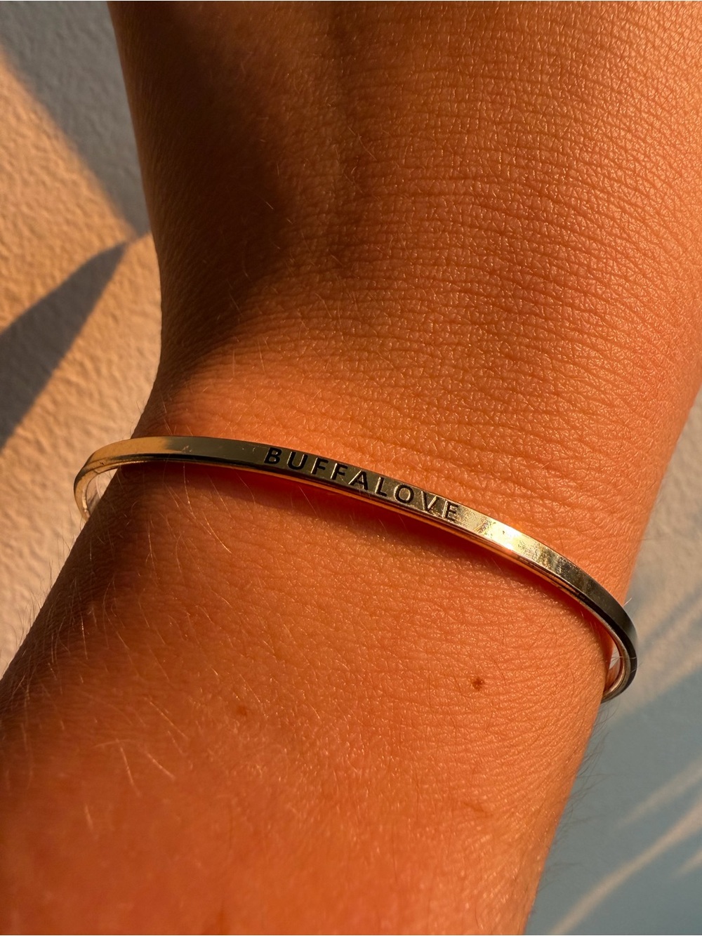 Gold BUFFALOVE Slim Bangle Bracelet